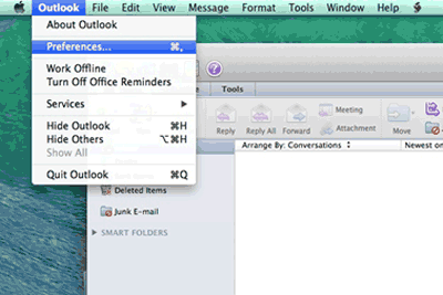make smart folder show number of emails in outlook 2011 for mac